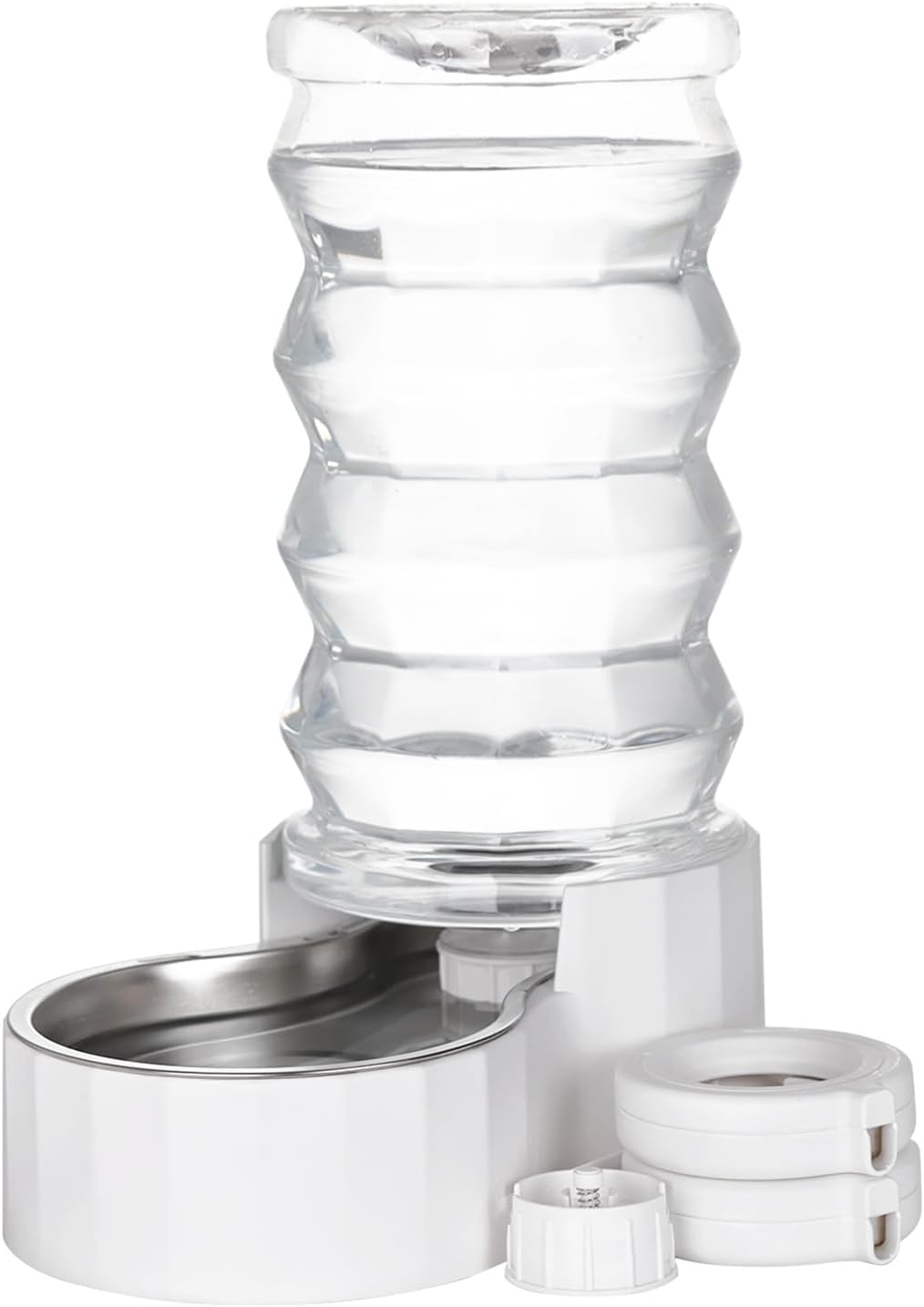 Stainless Steel Pet Waterer - Automatic BPA-Free Water Feeder, 8L Capacity with Two Caps & Filters