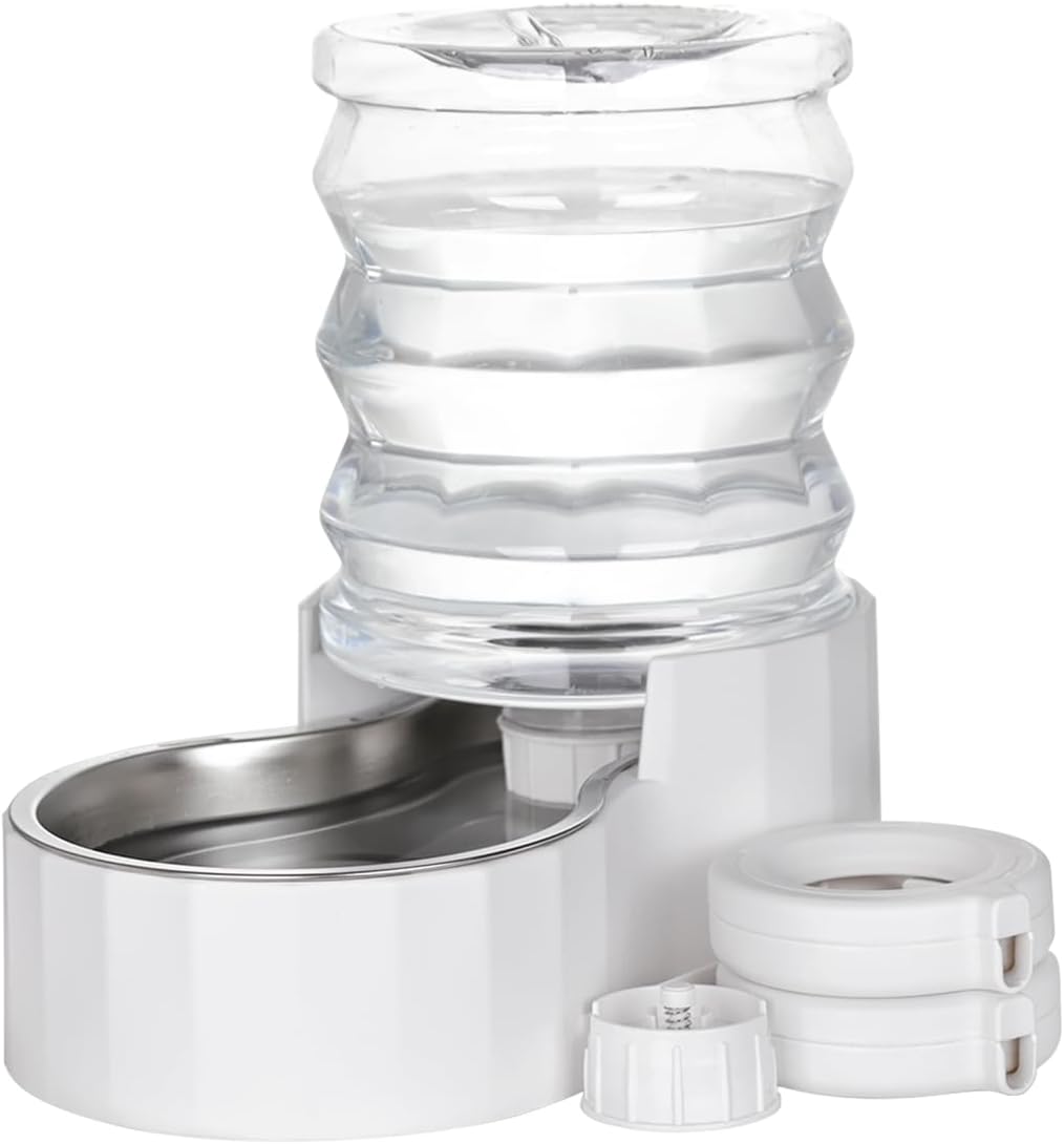 Stainless Steel Pet Waterer - Automatic BPA-Free Water Feeder, 8L Capacity with Two Caps & Filters