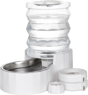 Stainless Steel Pet Waterer - Automatic BPA-Free Water Feeder, 8L Capacity with Two Caps & Filters