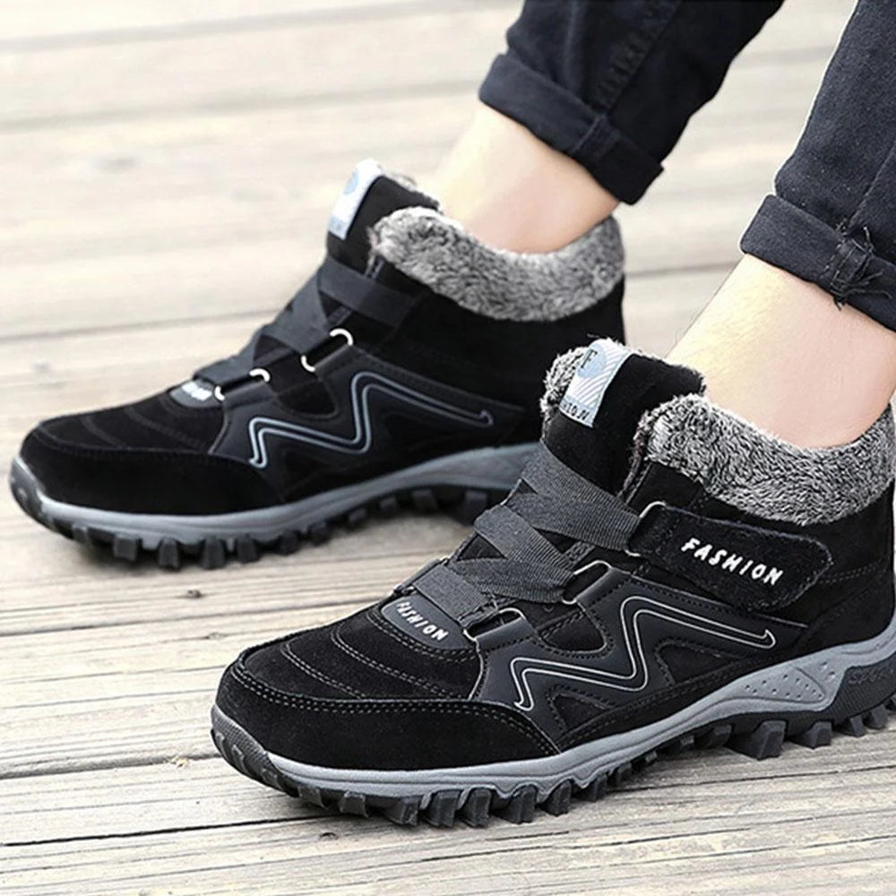 Unisex Winter Thermal Boots Couple Warm Fur Lining Snow Shoes