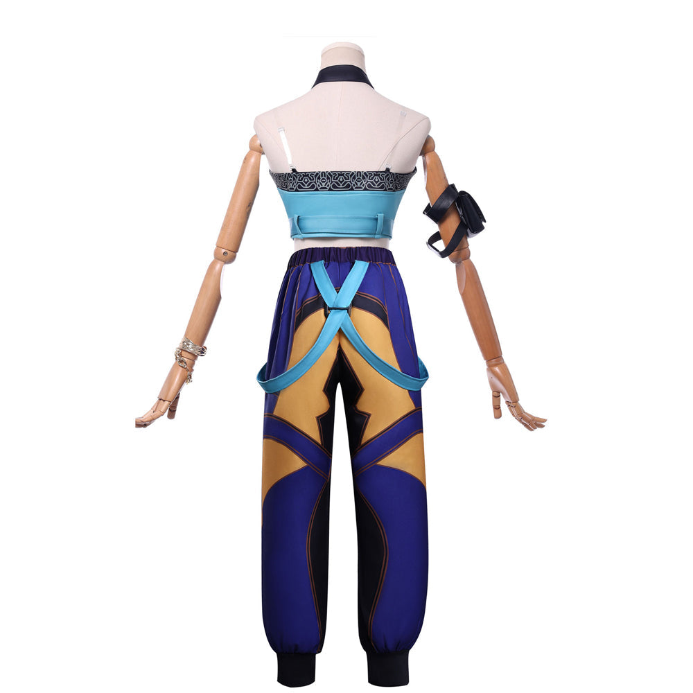 Zoey Blue Costume KPop Iconic Zoey Stage Performance Outfit Full Set