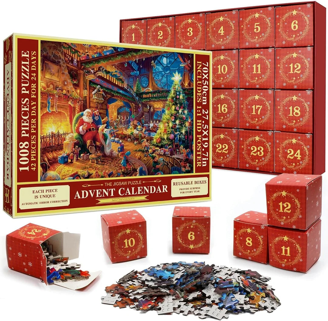 Advent Calendar 1008 PCS Christmas Jigsaw Puzzles