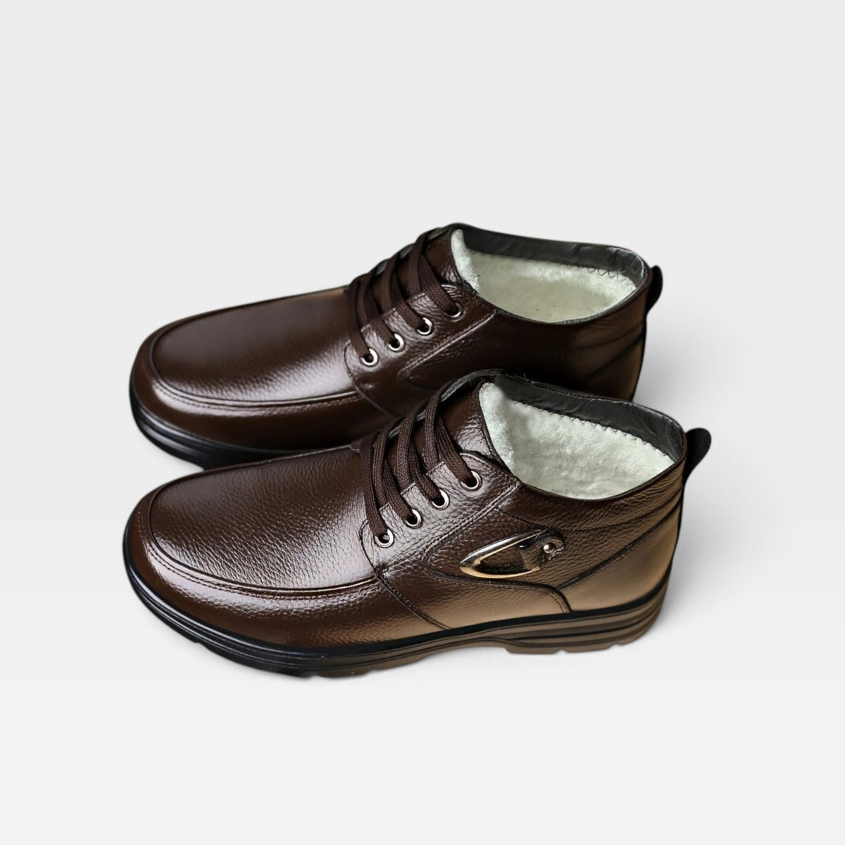 Men's Genuine Leather Lace-Up Boots