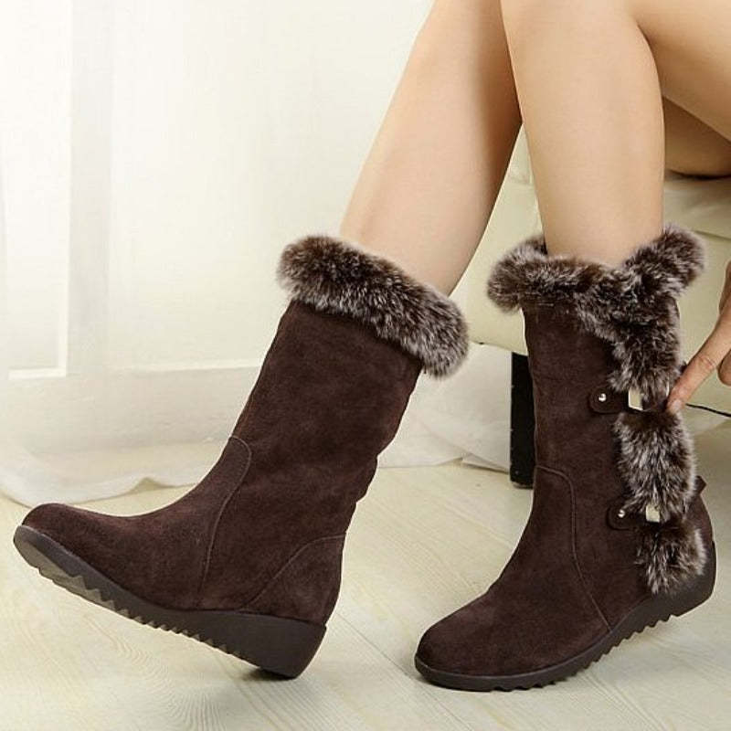 Mid Calf Orthopedic Boots Fur New Trend Winter Shoes