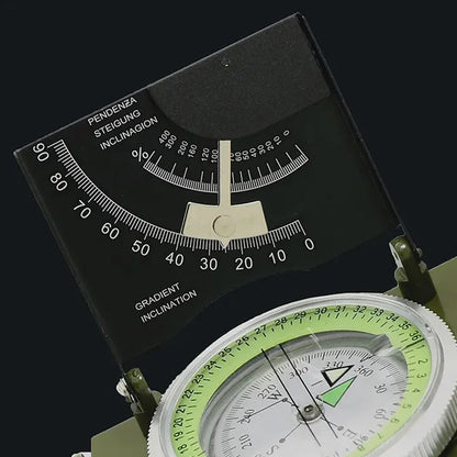 Multifunctional Military Aiming Navigation Compass with Inclinometer and Carrying Pouch