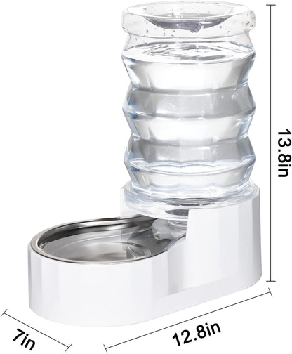 Stainless Steel Pet Waterer - Automatic BPA-Free Water Feeder, 8L Capacity with Two Caps & Filters