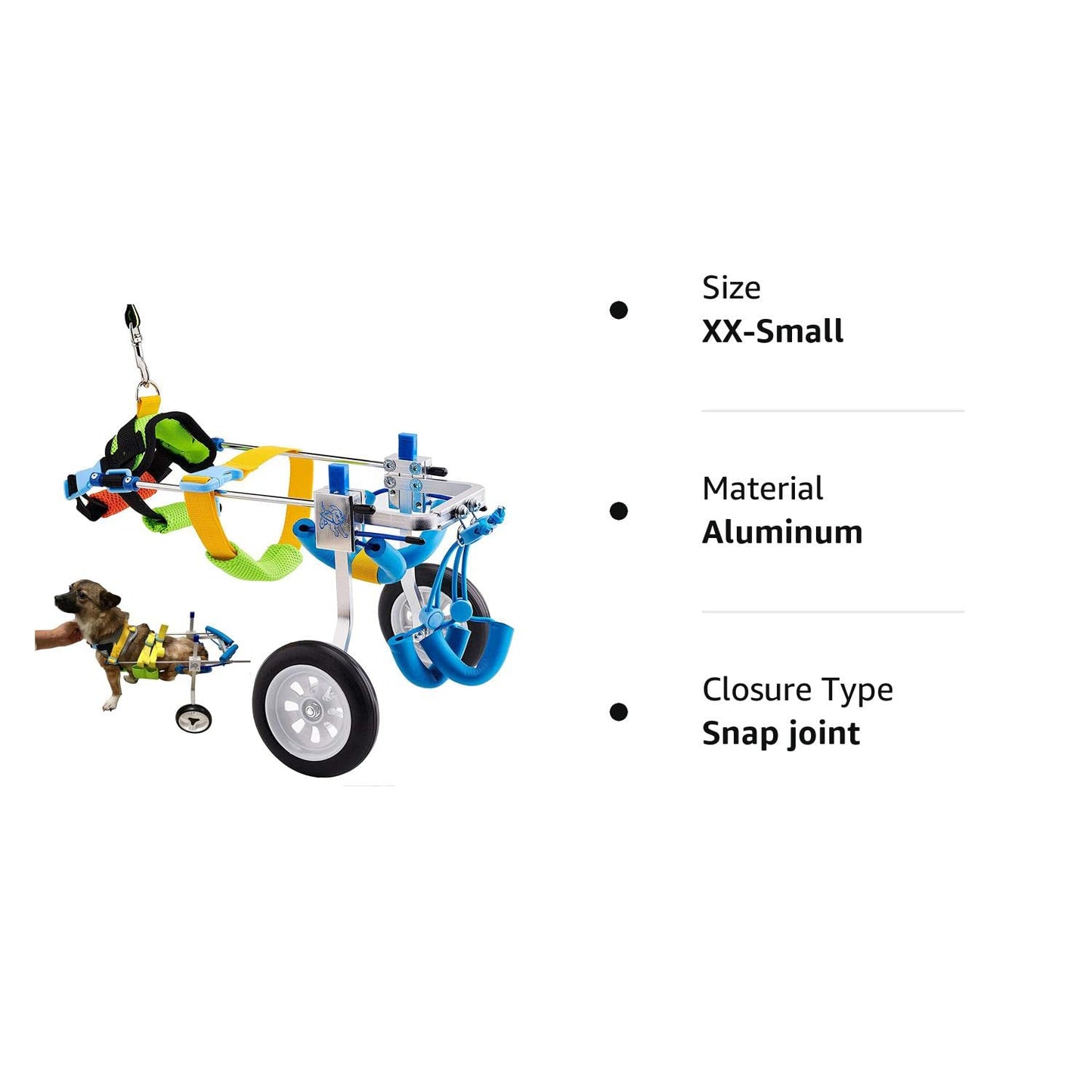 Adjustable Dog Wheelchair for Back Legs - Mobility Aid for Disabled Pets