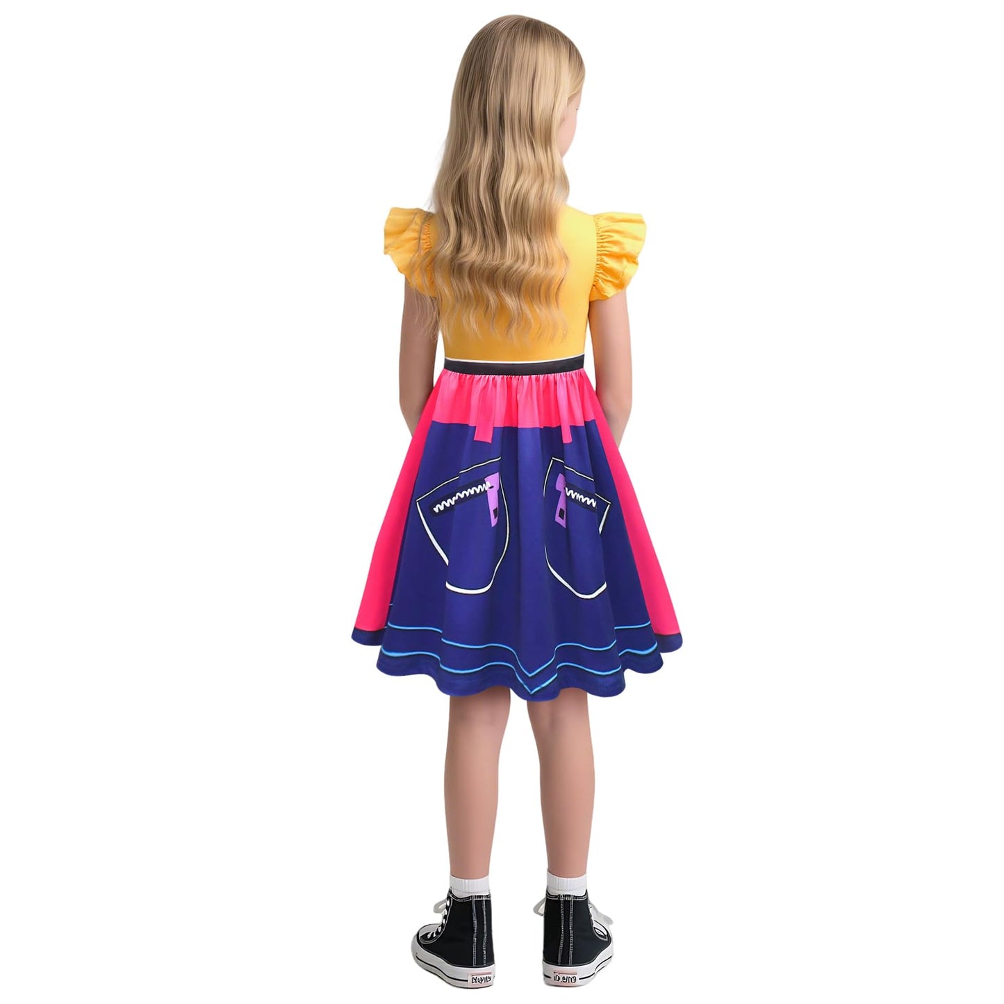 Girls Pop Star Dress Fancy Daily Cosplay Dress Wig Halloween Costumes