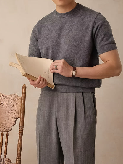 Reid – Refined Short Sleeve Knit Polo Shirt