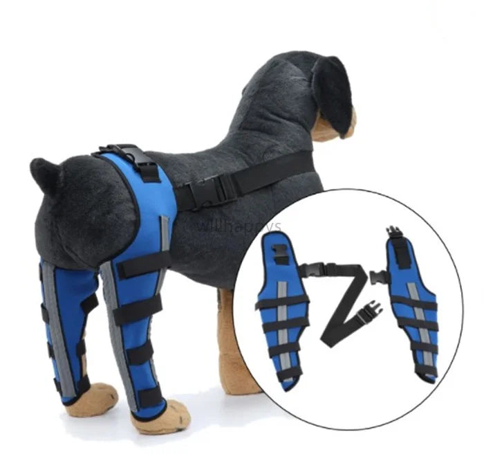 Double Dog Hip Brace with Safety Reflective Straps - Dog Hip Support for Back Leg and Hop Dysplasia