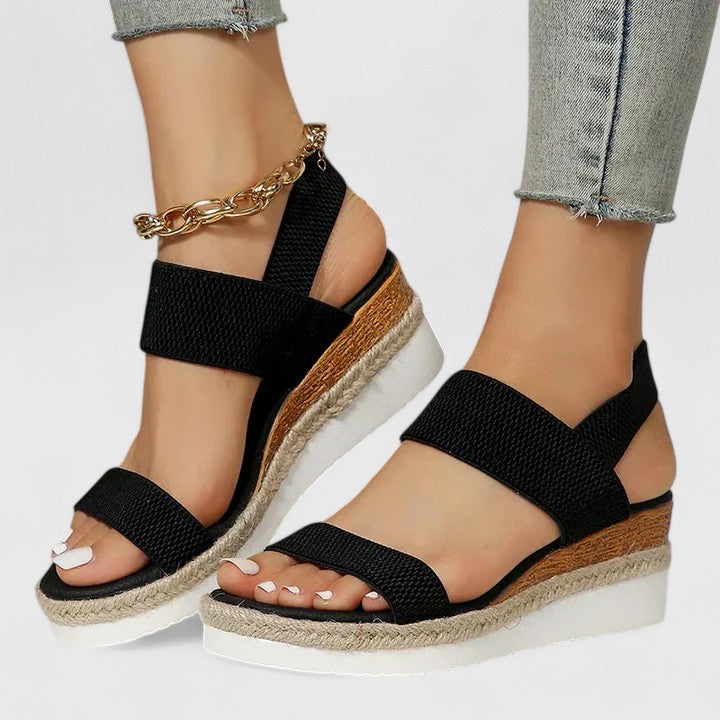 Astra | Knit Wedge Comfort Sandals