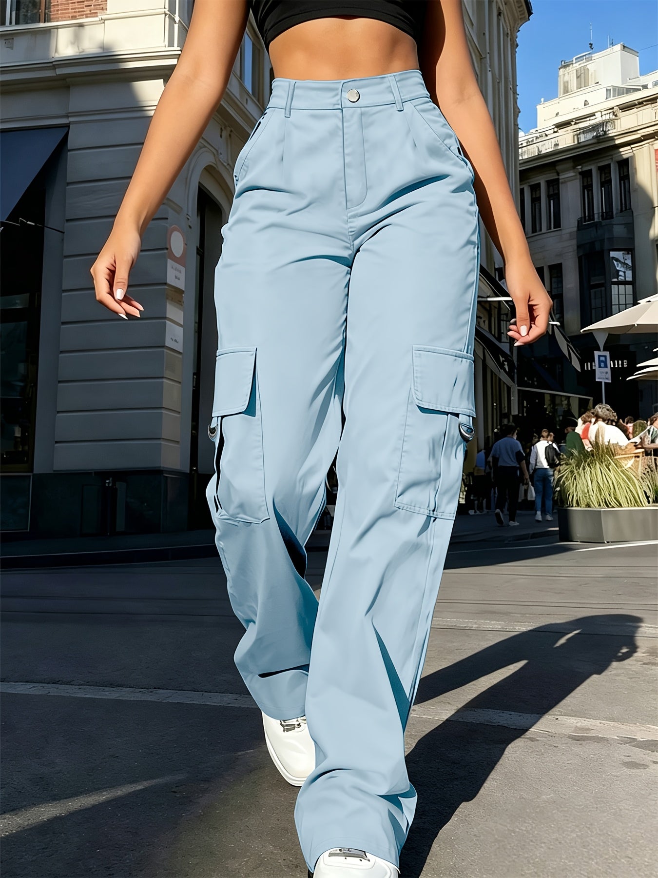 Women's High-Waisted Cargo Pants