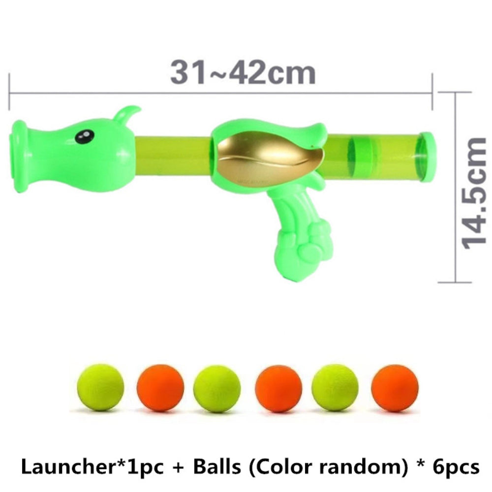 Cat Toy Fur Ball Pompom Launch Gun