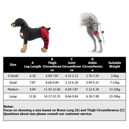 Double Dog Hip Brace with Safety Reflective Straps - Dog Hip Support for Back Leg and Hop Dysplasia