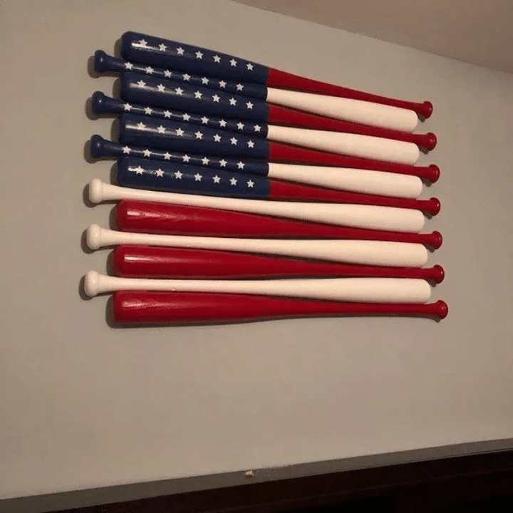 Wood Baseball Bat American Flag