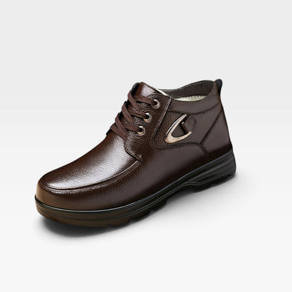 Men's Genuine Leather Lace-Up Boots