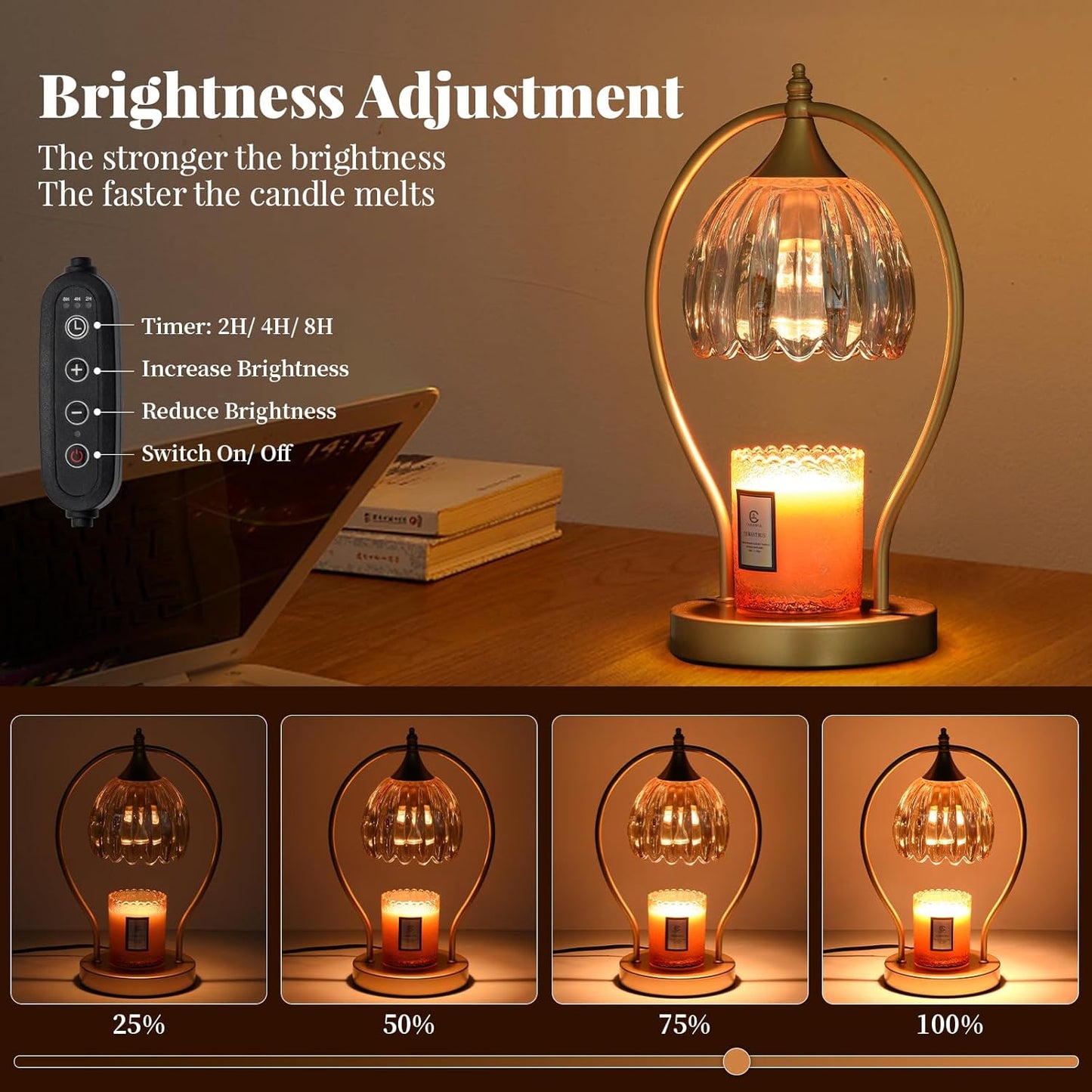 Electric Wax Candle Warmer Lamp with Timer for Decor Home Room