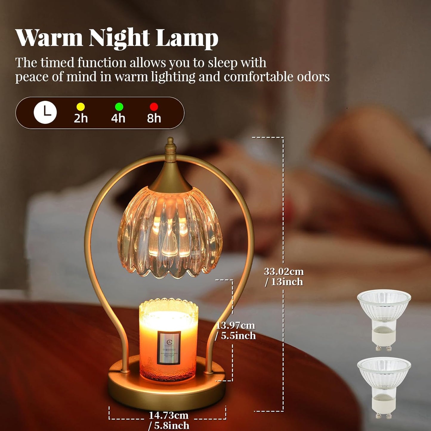 Electric Wax Candle Warmer Lamp with Timer for Decor Home Room