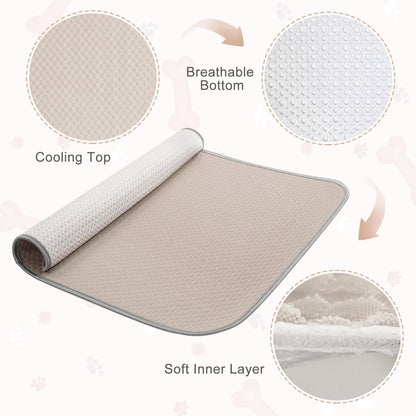 Washable Summer Dog Cooling Mat - Ice Silk, Self-Cooling Pad for Dogs & Cats