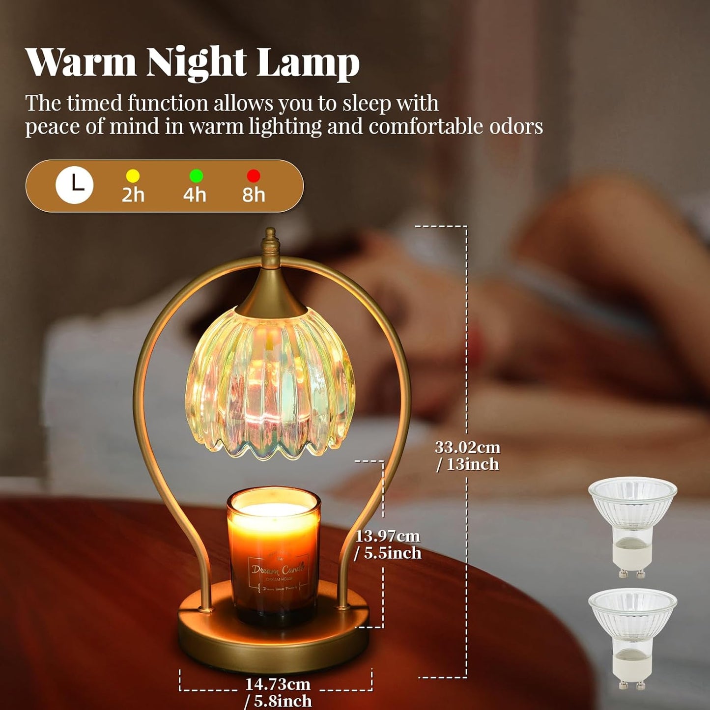 Electric Wax Candle Warmer Lamp with Timer for Decor Home Room