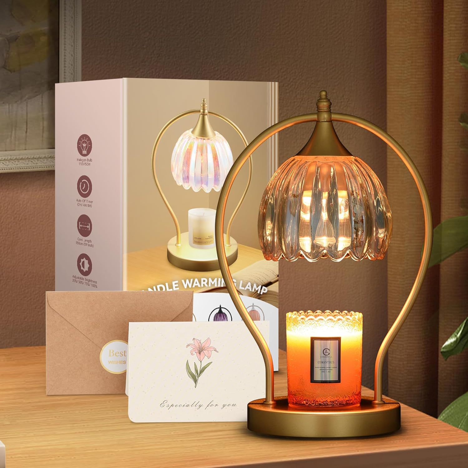 Electric Wax Candle Warmer Lamp with Timer for Decor Home Room