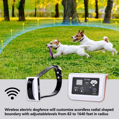 Wireless Electric Dog Fence Adjustable Range Dog Training Collar