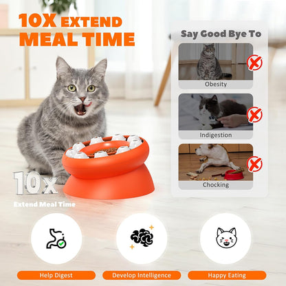 Cat Slow Feeder - Interactive Cat Slow Feeder Bowl