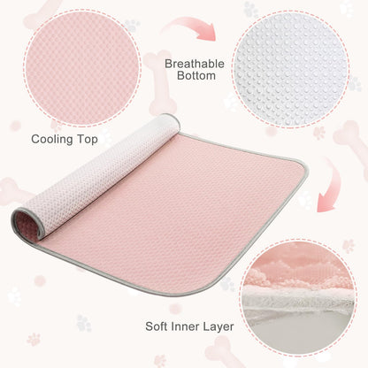 Washable Summer Dog Cooling Mat - Ice Silk, Self-Cooling Pad for Dogs & Cats