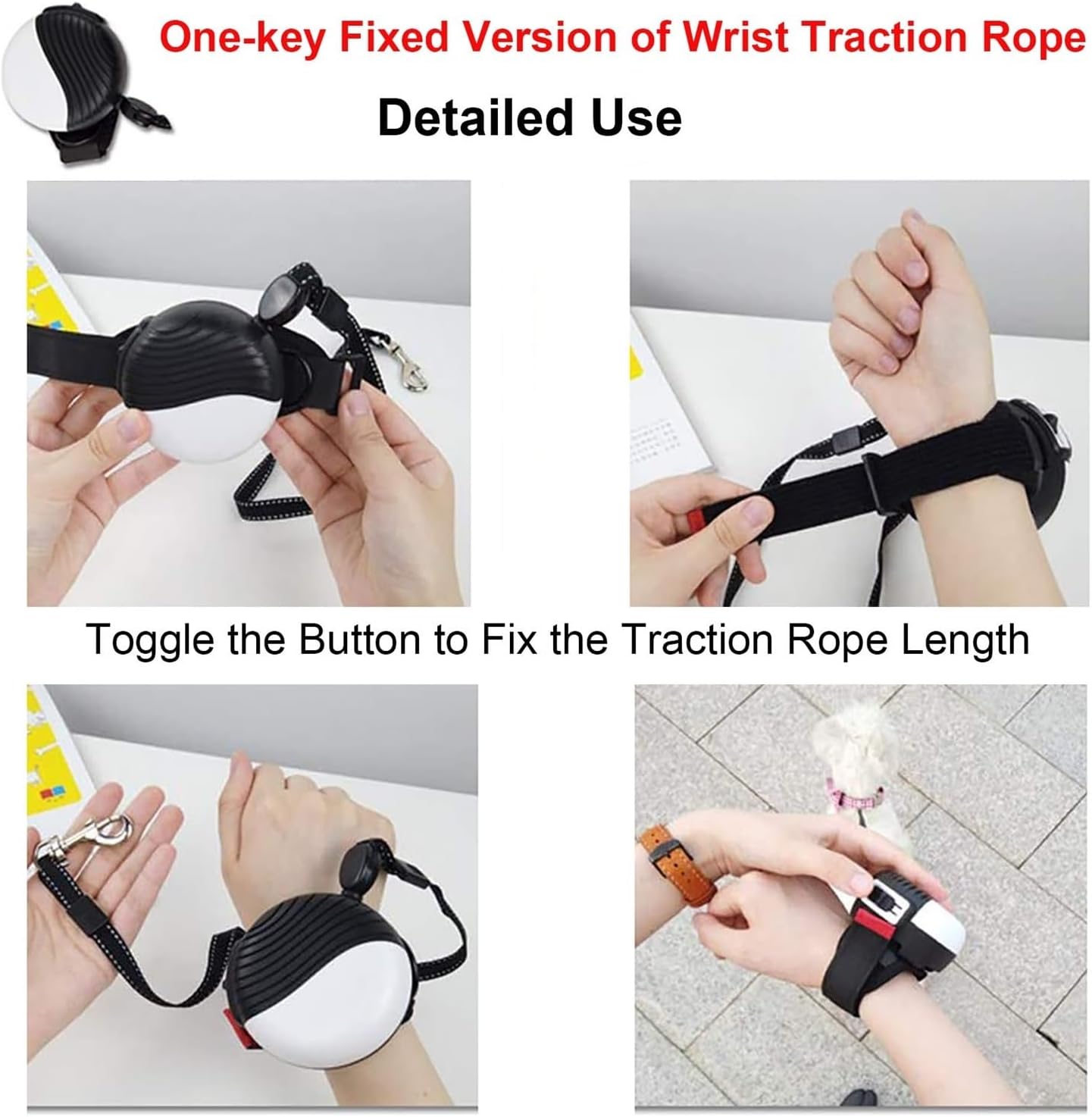 Roulette Dog Leash - 3M Wrist Leash Automatic Telescopic Dog Chain