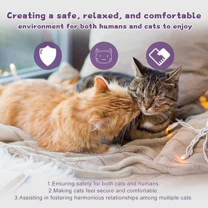 Cat Calming Diffuser 60 Day Starter-Kit Cat Calming Diffuser Effectively Relieve Anxiety Stress Reduce Fighting and Scratching Calm Relaxing 48ml /Bottle Fits All Cats