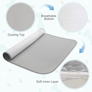 Washable Summer Dog Cooling Mat - Ice Silk, Self-Cooling Pad for Dogs & Cats