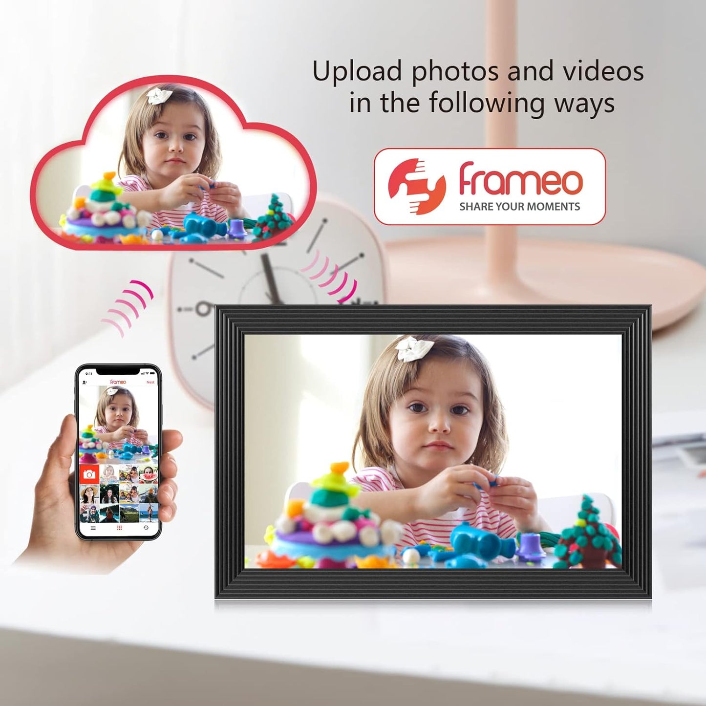 High-Resolution Digital Photo Frame Top-Rated Electric Picture Frame with Video Playback and Camera Features