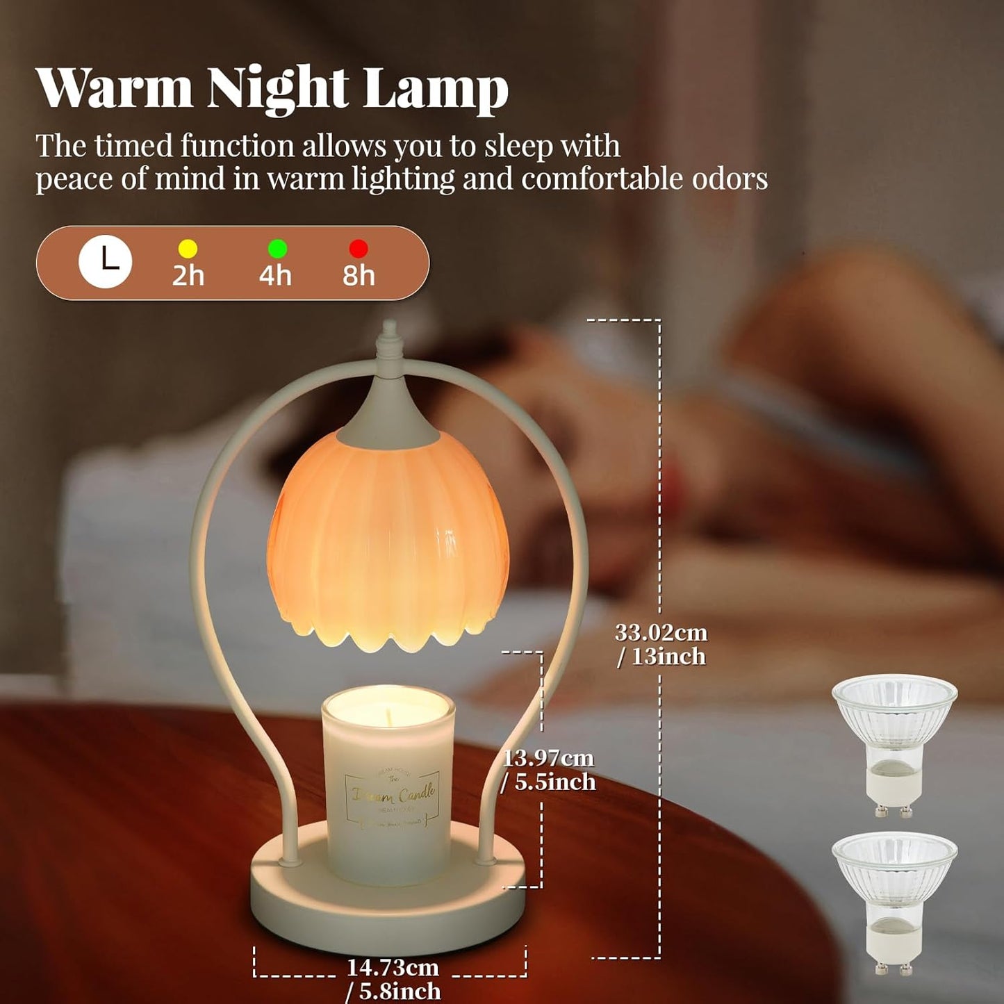 Electric Wax Candle Warmer Lamp with Timer for Decor Home Room