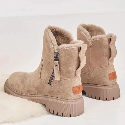 Premium Warm Fur Lining Orthopedic Non Slip Round Toe Snow Boots Women Warm Ankle Winter Shoes