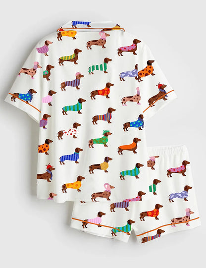 Women's Dachshund Cute Dog Pajama Set