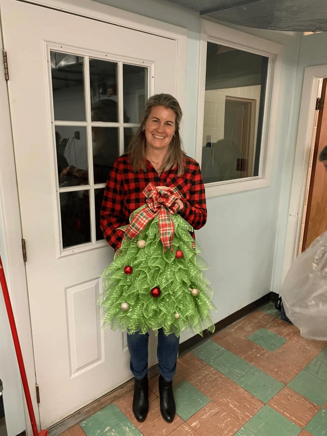 Handmade Christmas Tree Wreath for Front Door