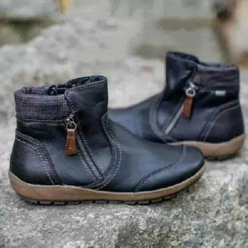 Women Zipper Waterproof Ankle-Support Boots