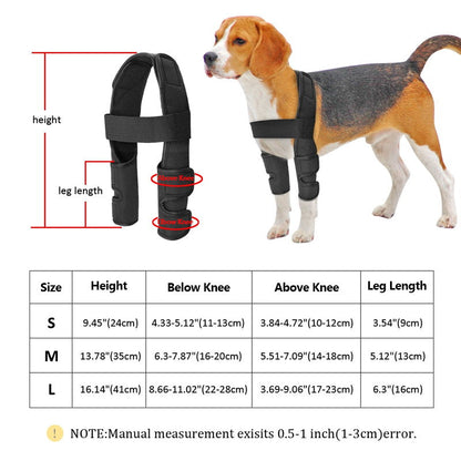 Adjustable Dog Elbow Protector - Canine Front Leg Brace