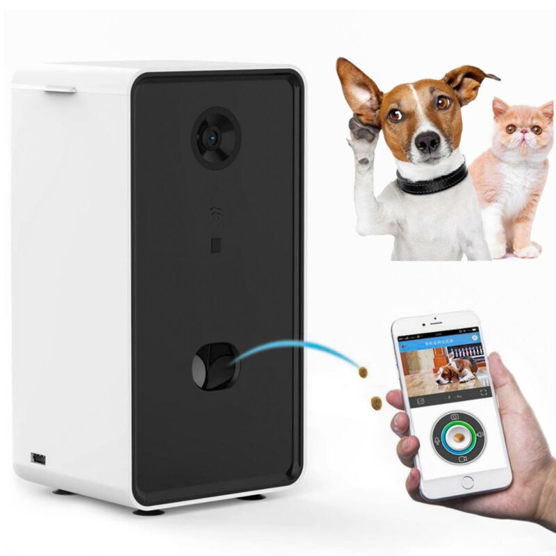 Wifienabled Iseebiz Dog Camera Automatic Treat Dispenser With Night Vision