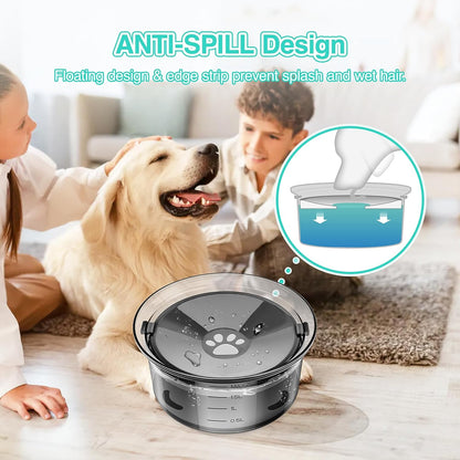 2L/70oz Dog Water Bowl - Large Capacity No Spill Pet Water Dispenser