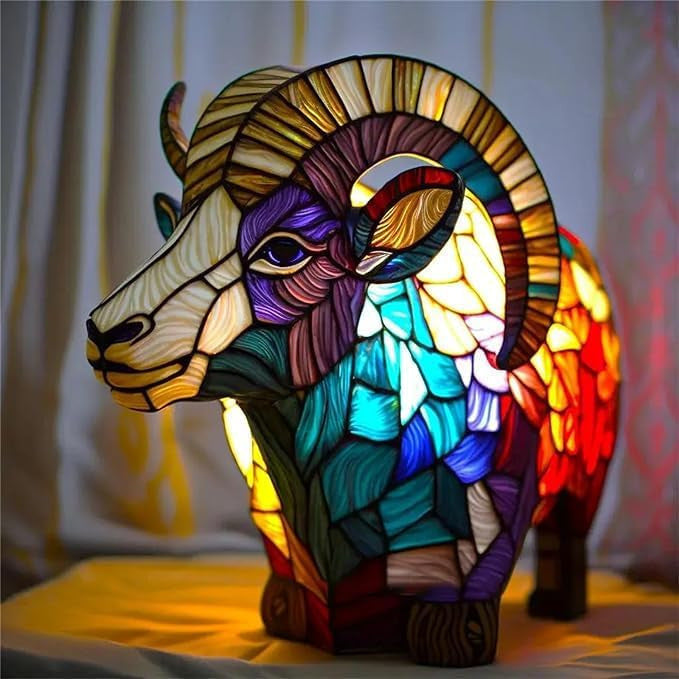 Animal Table Lamp Cow Decor