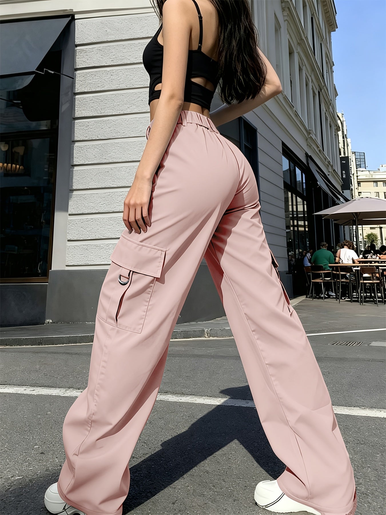Women's High-Waisted Cargo Pants
