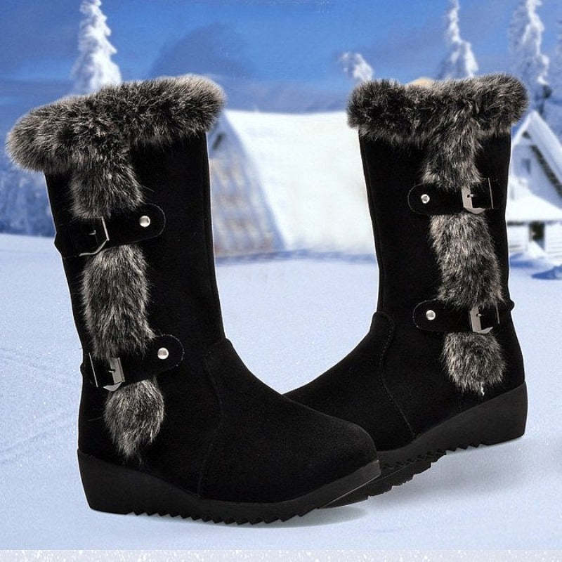 Mid Calf Orthopedic Boots Fur New Trend Winter Shoes