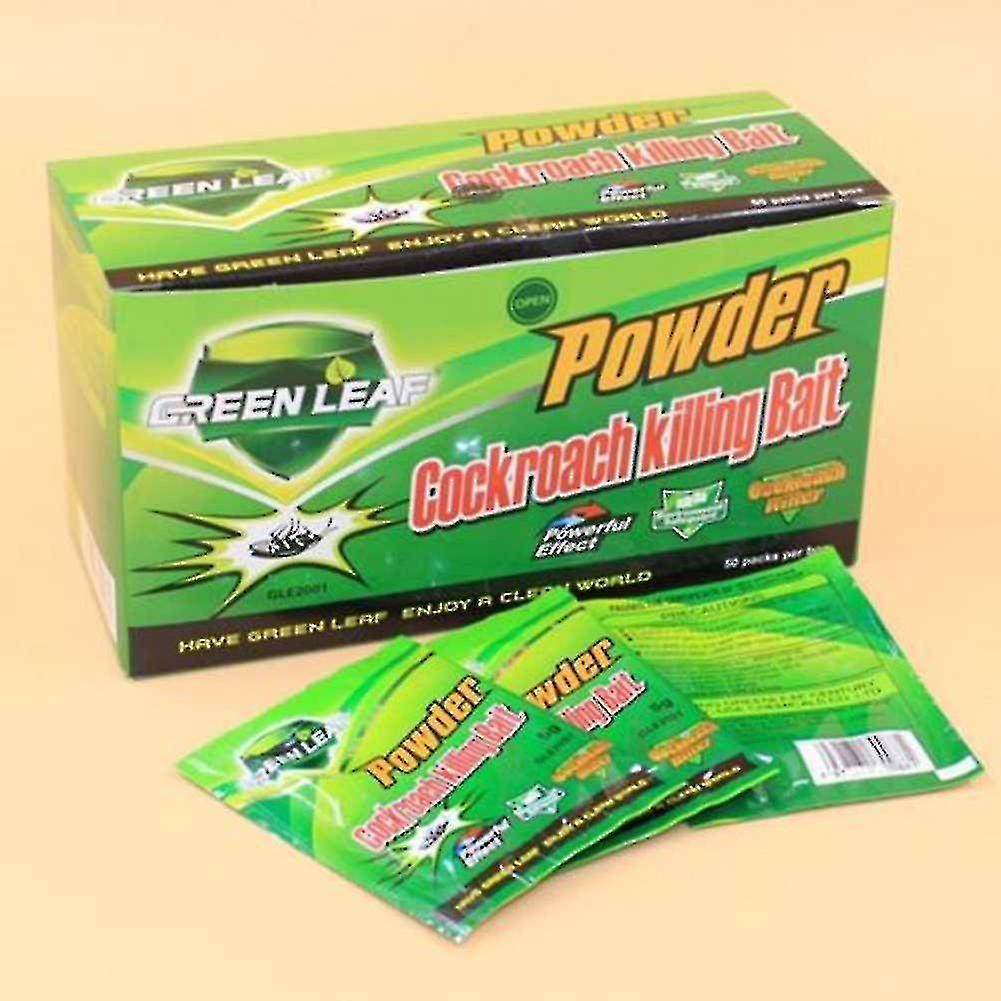 20-100 Packs Green Leaf Powder Cockroach Killer Bait Repeller Killing Trap Pest Control