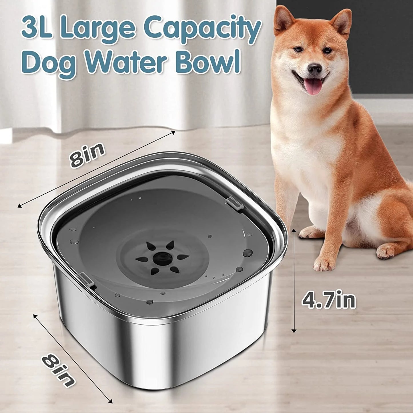 PHONERY SPLASHSHIELD SPILL PROOF WATER BOWL FOR LARGE DOGS