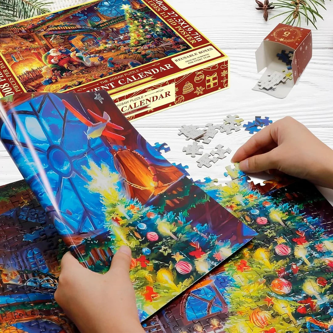 Advent Calendar 1008 PCS Christmas Jigsaw Puzzles