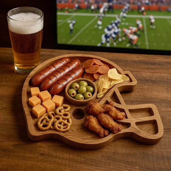Team Legacy Wooden Charcuterie Board – Game Day Platter