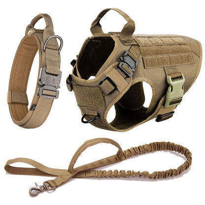 Dog Harness, Collar & Leash – k9 Tactical Working Dog Set