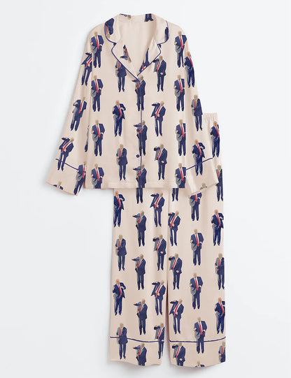 Women's America DJ Long Sleeve Pajama Set
