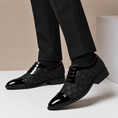 Valente | Men's Patterned Genuine Leather Shoes